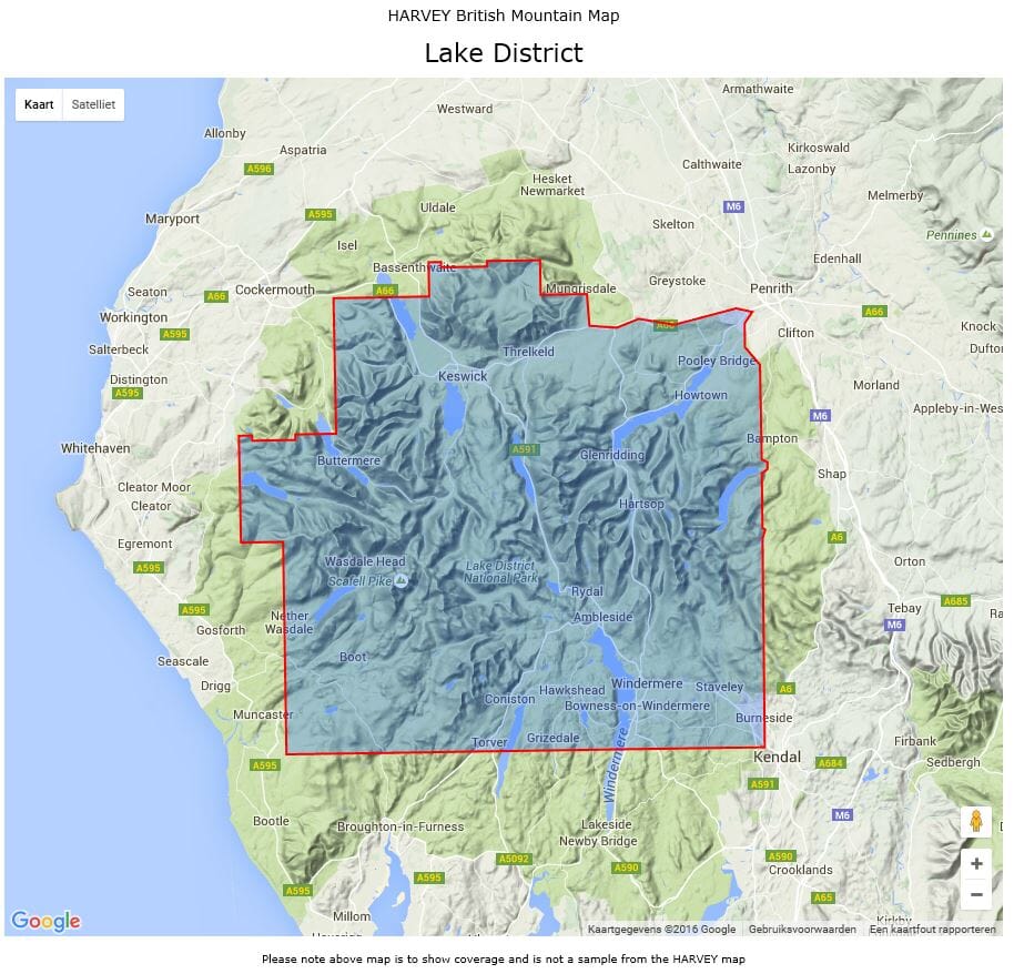Carte de randonnée - Lake District XT40 BMM | Harvey Maps - British Mountain carte pliée Harvey Maps 