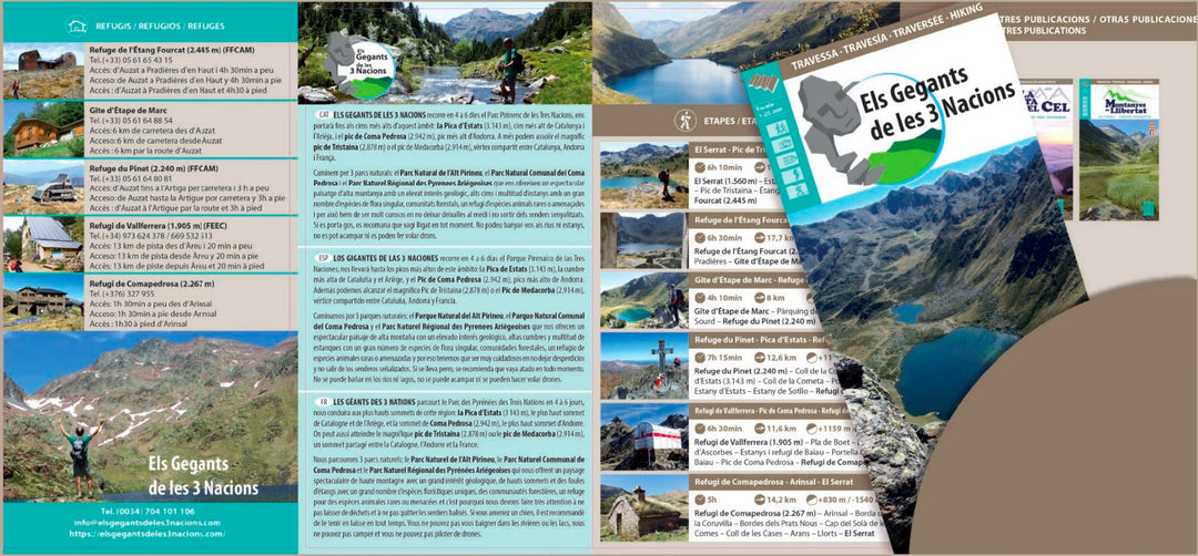 Carte de randonnée - Les Géants des 3 Nations | Alpina carte pliée Editorial Alpina 