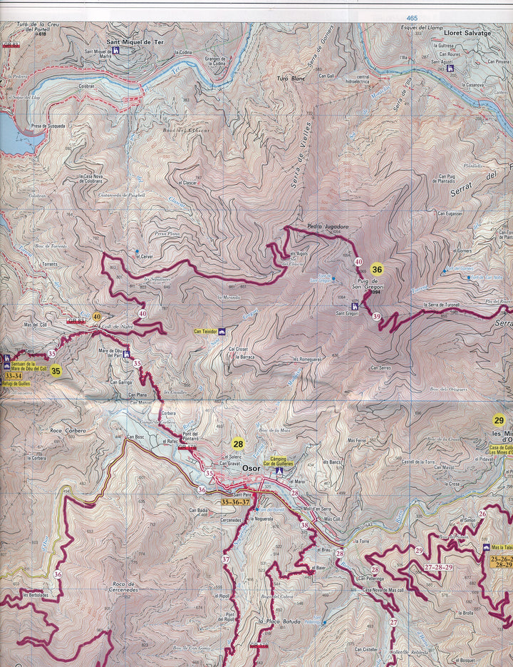 Carte de randonnée - Les Guilleries : 40 randos, 40 lieux incontournables (Catalogne) | Piolet carte pliée Editorial Piolet 