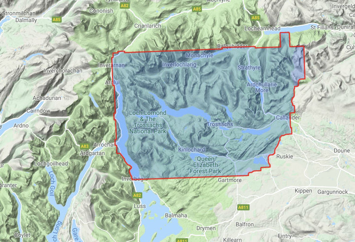 Carte de randonnée - Loch Lomond & The Trossachs XT40 | Harvey Maps - Ultramap carte pliée Harvey Maps 