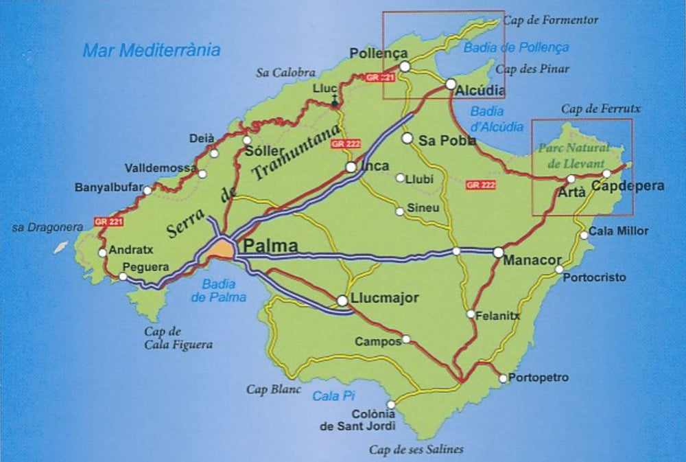 Carte de randonnée - Majorque nord (Formentor, Pinar, Ferrutx) | Alpina - La Compagnie des Cartes