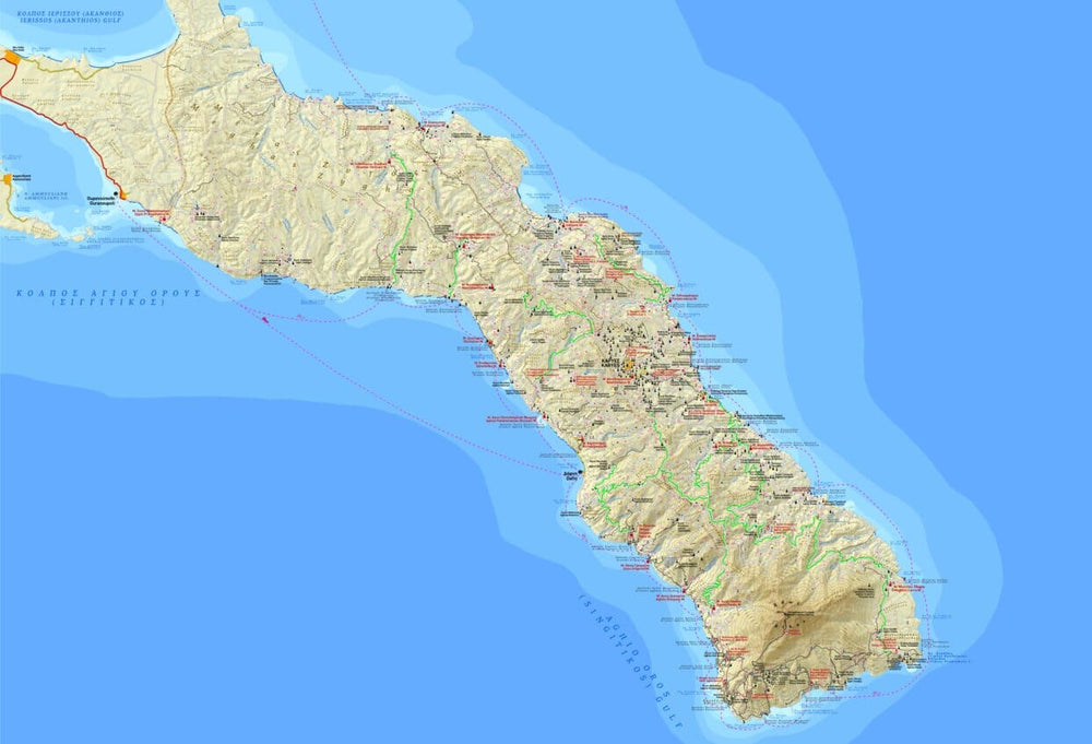 Carte de randonnée - Mont Athos (Grèce) | Terrain Cartography carte pliée Terrain Cartography 
