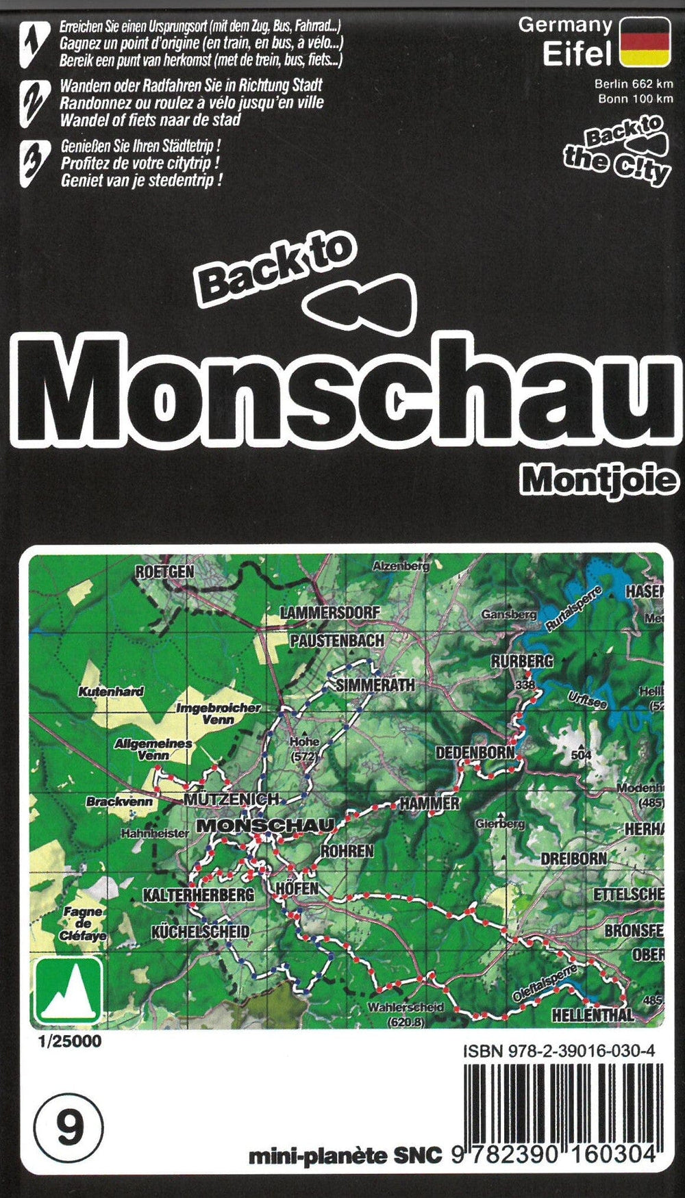 Carte de randonnée - Montjoie (Allemagne) | Mini Planet carte pliée Mini Planet 
