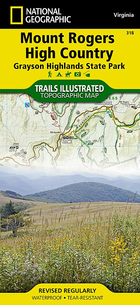 Carte de randonnée - Mount Rogers High Country (Californie), n° 318 | National Geographic carte pliée National Geographic 