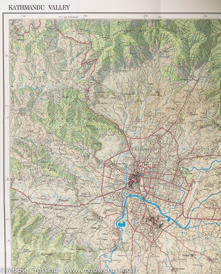 Carte de randonnée de Vallée de Kathmandou (Népal) - La Compagnie des Cartes