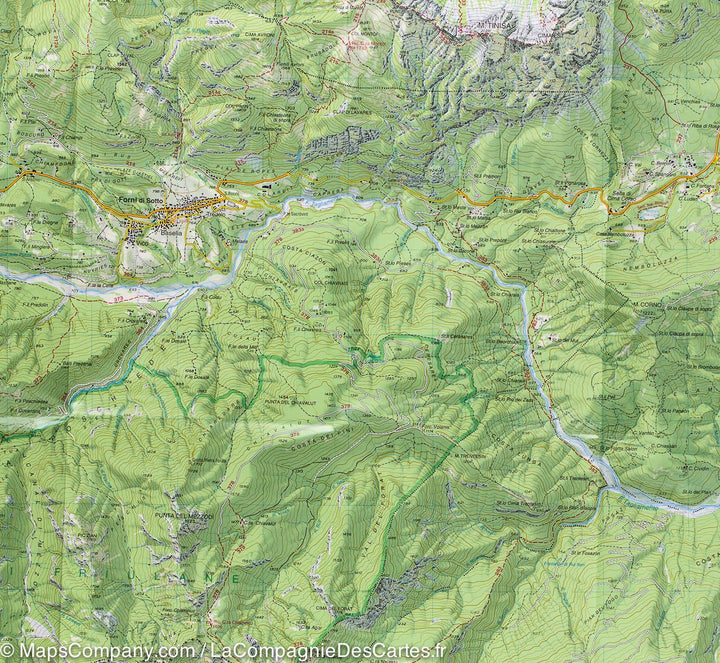 Carte de randonnée n° 02 - Forni di Sopra, Ampezzo, Sauris, Alta Val Tagliamento (Alpes carniques, Italie) | Tabacco carte pliée Tabacco 
