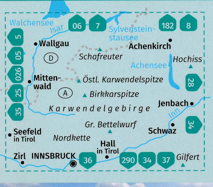 Carte de randonnée n° 026 - Karwendelgebirge + Aktive Guide (Tyrol, Autriche) | Kompass carte pliée Kompass 