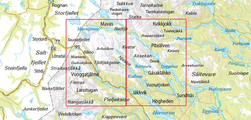 Carte de randonnée n° 04 - Kvikkjokk, Jäkkvik (Suède) | Norstedts - Outdoor carte pliée Norstedts 