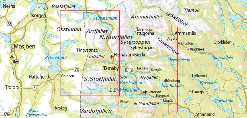 Carte de randonnée n° 06 - Ammarnäs, Hemavan/Lill/Björkvattnet (Suède) | Norstedts - Outdoor carte pliée Norstedts 