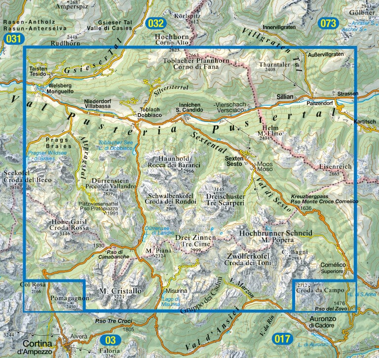 dolomites map