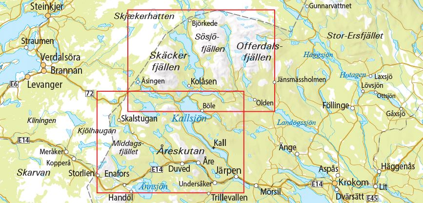 Carte de randonnée n° 10 - Skäckerfjällen, Storlien, Åre (Suède) | Norstedts - Outdoor carte pliée Norstedts 
