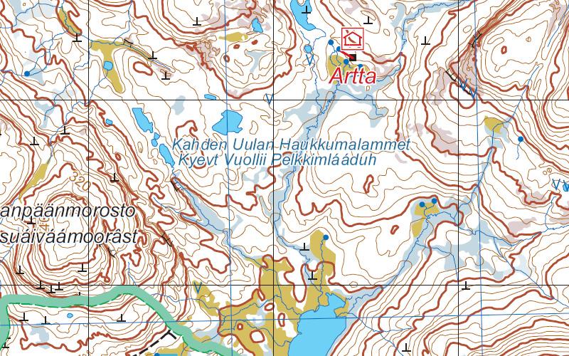 Carte de randonnée n° 10 - Tsarmitunturi Nellim Nangujärvi (Laponie) | Karttakeskus carte pliée Karttakeskus 