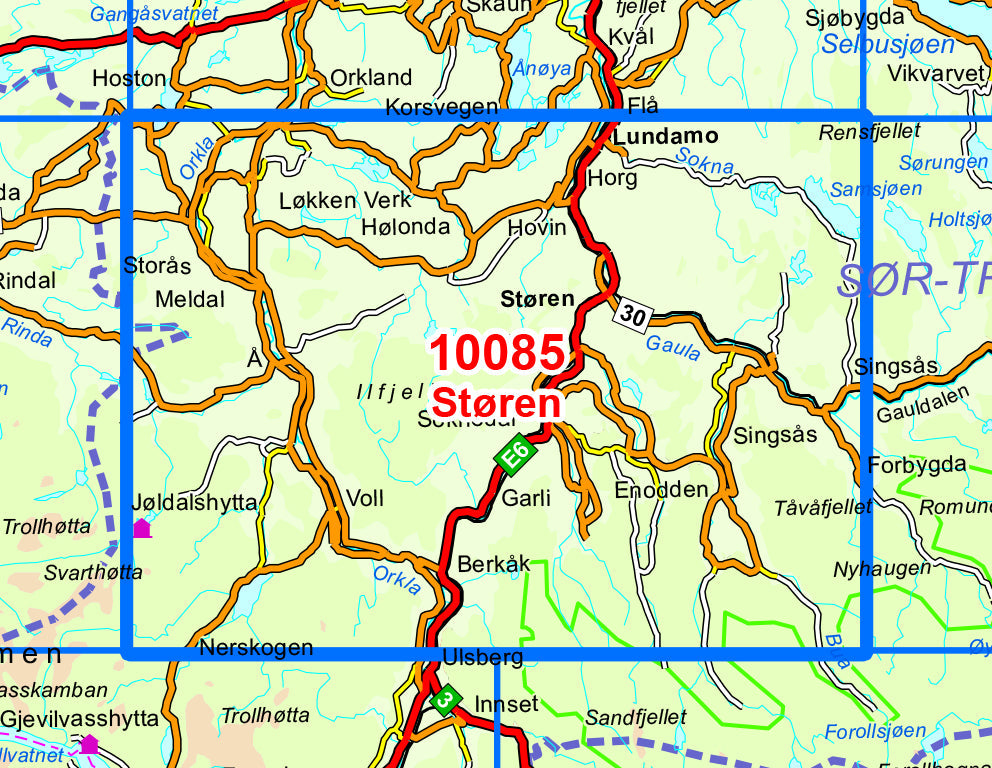 Carte de randonnée n° 10085 - Storen (Norvège) | Nordeca - Norge-serien carte pliée Nordeca 