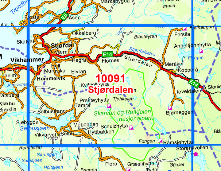 Carte de randonnée n° 10091 - Stordalen (Norvège) | Nordeca - Norge-serien carte pliée Nordeca 