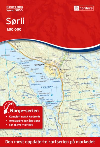 Carte de randonnée n° 10100 - Sorli (Norvège) | Nordeca - Norge-serien carte pliée Nordeca 