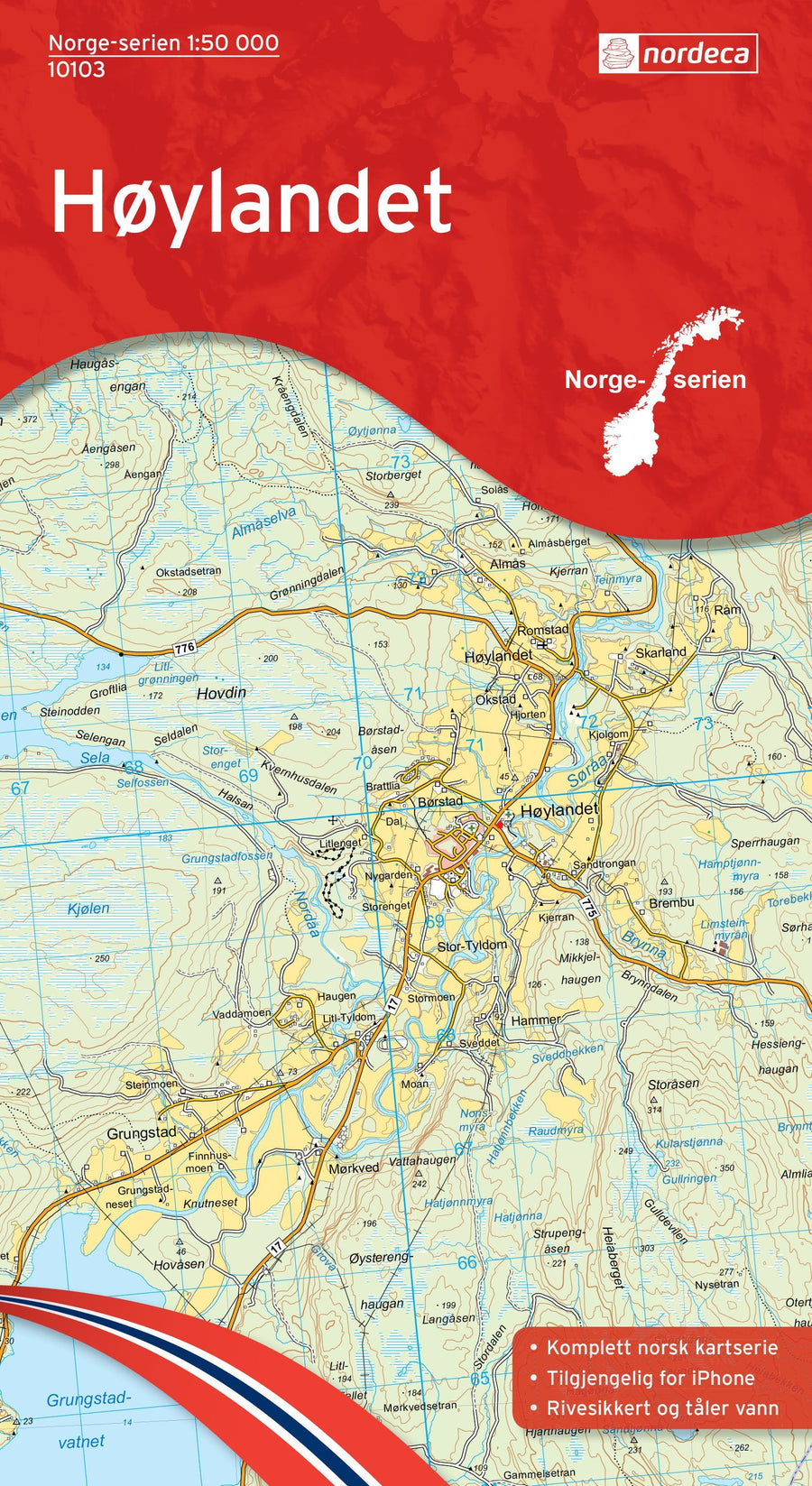Carte de randonnée n° 10103 - Hoylandet (Norvège) | Nordeca - Norge-serien carte pliée Nordeca 