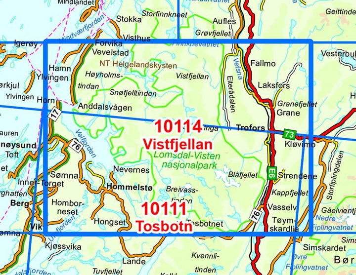 Carte de randonnée n° 10114 - Lomsdal Visten (Norvège) | Nordeca - Norge-serien carte pliée Nordeca 