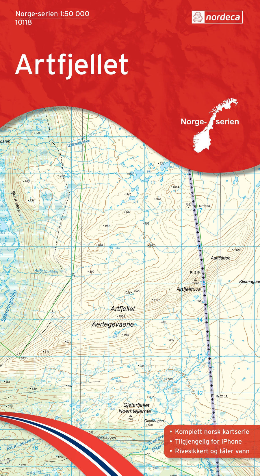 Carte de randonnée n° 10118 - Artfjellet (Norvège) | Nordeca - Norge-serien carte pliée Nordeca 