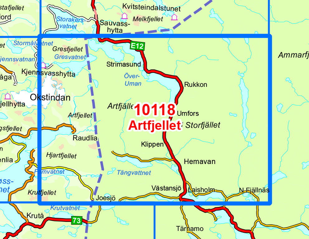 Carte de randonnée n° 10118 - Artfjellet (Norvège) | Nordeca - Norge-serien carte pliée Nordeca 