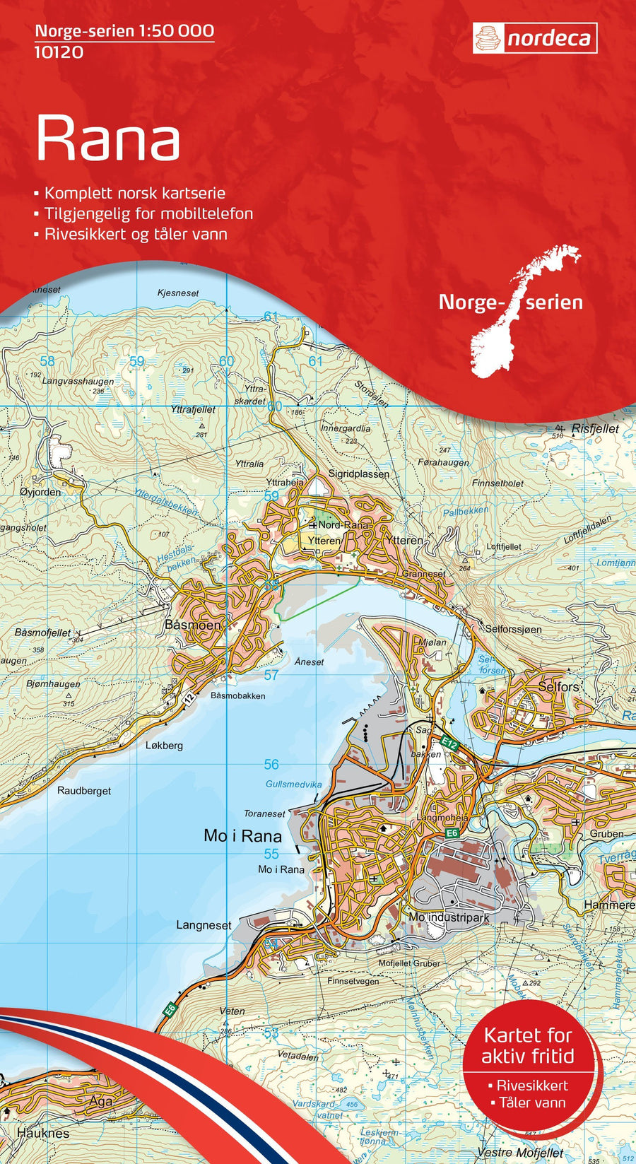Carte de randonnée n° 10120 - Rana (Norvège) | Nordeca - Norge-serien carte pliée Nordeca 