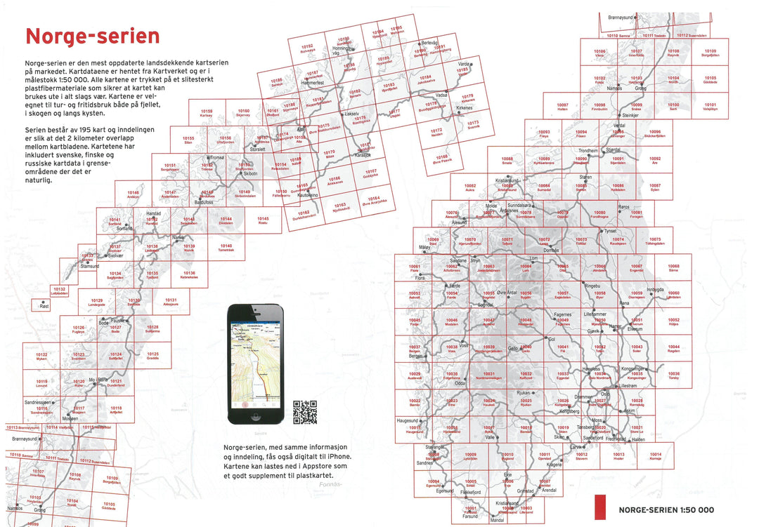 Carte de randonnée n° 10156 - Ullsfjorden (Norvège) | Nordeca - Norge-serien carte pliée Nordeca 