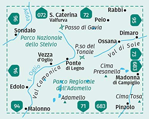 Carte de randonnée n° 107 - Ponte di Legno, Alta Val Camonica (Italie) | Kompass carte pliée Kompass 