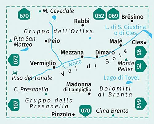 Carte de randonnée n° 119 - Val di Sole (Italie) | Kompass carte pliée Kompass 