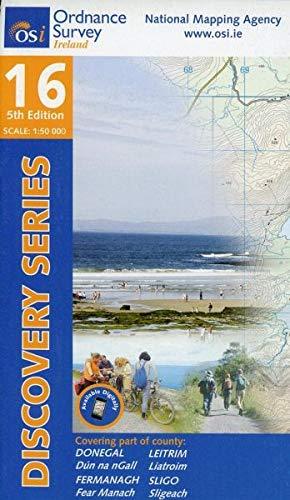 Carte de randonnée n° 16 - Donegal, Fermanagh, Leitrim/ Sligo (Irlande) | Ordnance Survey - série Discovery carte pliée Ordnance Survey Ireland 