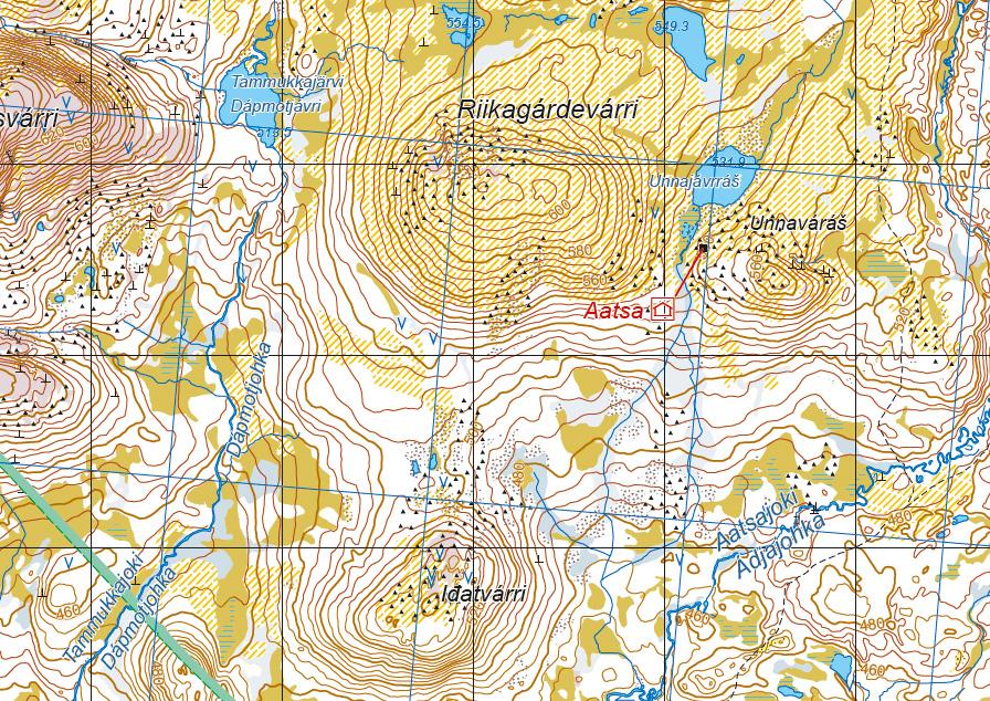 Carte de randonnée n° 2 - Kaaresuvanto Lätäseno Ropinsalmi (Laponie) | Karttakeskus carte pliée Karttakeskus 