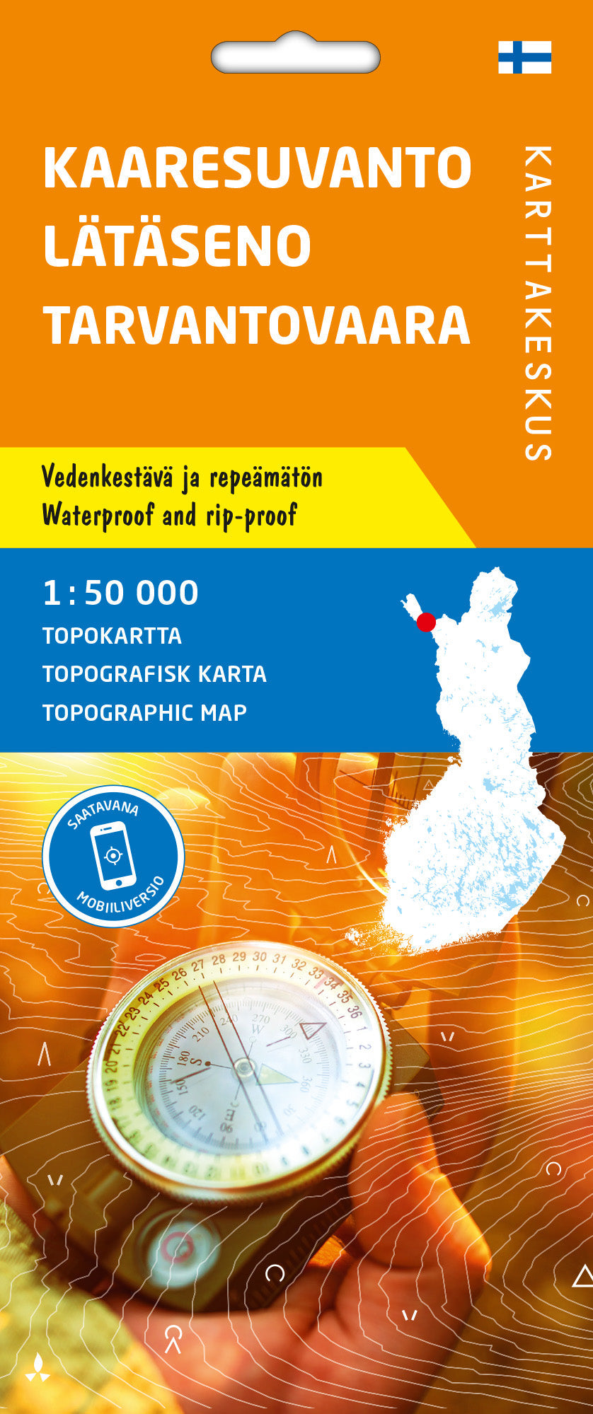 Carte de randonnée n° 2 - Kaaresuvanto Lätäseno Tarvantovaara (Laponie) | Karttakeskus carte pliée Karttakeskus 