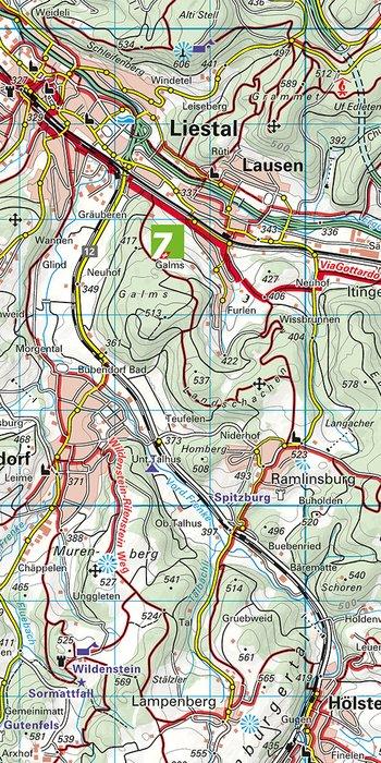 Carte de randonnée n° 22 - Sarganserland, Sardona, Pizol, Chur (Suisse) | Kümmerly & Frey-1/40 000 carte pliée Kümmerly & Frey 