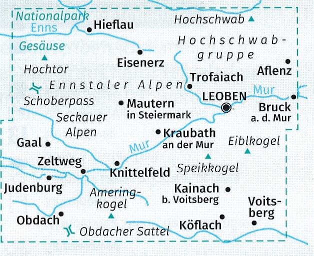 Carte de randonnée n° 223 - Sölktäler, Rottenmanner Tauern / Seckauer Alpen 2-Set 1/55(Autriche) | Kompass carte pliée Kompass 