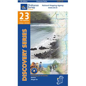 Carte de randonnée n° 23 - Mayo (Irlande) | Ordnance Survey - série Discovery carte pliée Ordnance Survey Ireland 