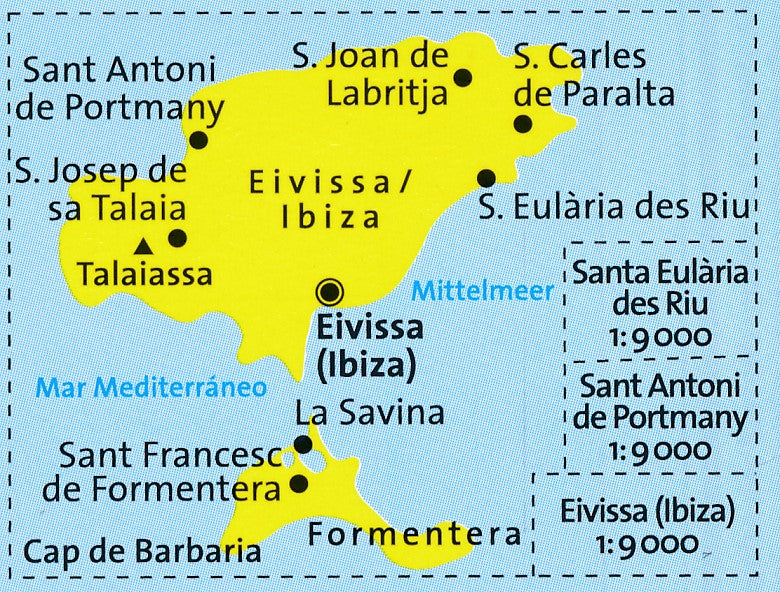 Carte de randonnée n° 239 - Ibiza & Formentera | Kompass carte pliée Kompass 