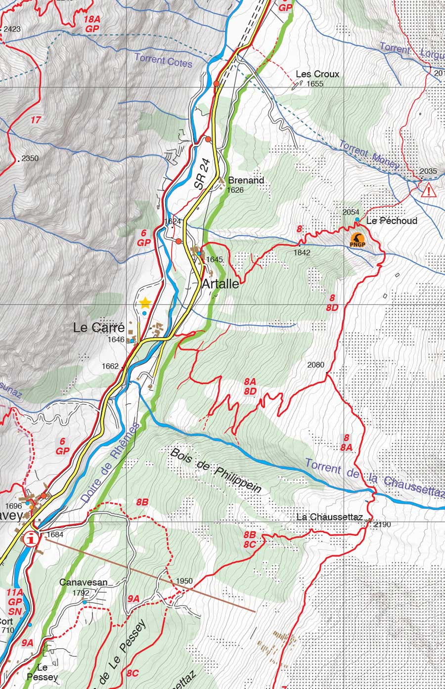 Carte de randonnée n° 25-27 - Valgrisenche, Val di Rhêmes, Valsavaranche, Gran Paradiso | Fraternali - 1/25 000 carte pliée Fraternali 