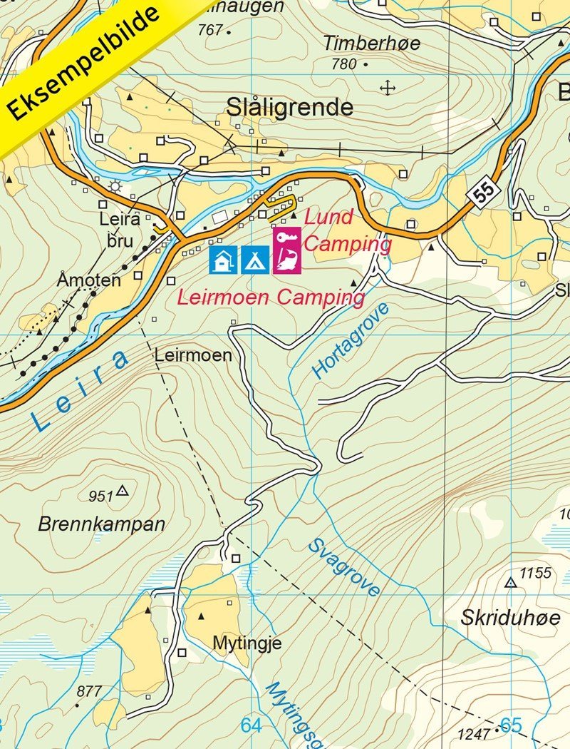 Hiking Map # 2655 - Galdhopiggen (Norway) | Nordeca - Turkart 1/25 000 ...