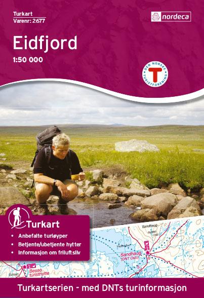 Carte de randonnée n° 2677 - Eidfjord (Norvège) | Nordeca - Turkart 1/50 000 carte pliée Nordeca 