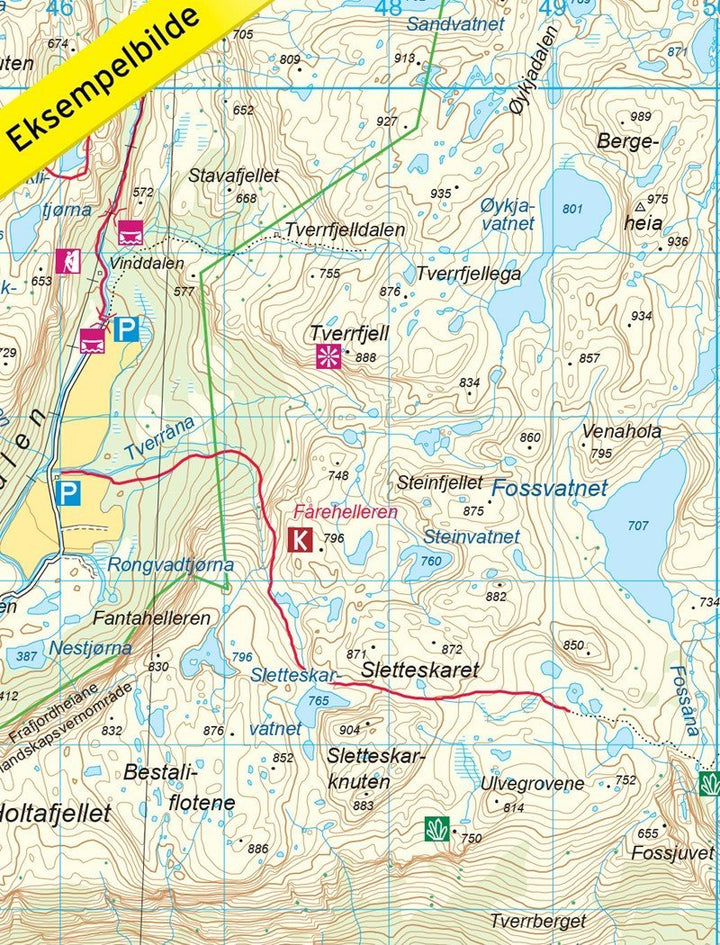 Carte de randonnée n° 2681 - Lysefjorden (Norvège) | Nordeca - Turkart 1/50 000 carte pliée Nordeca 