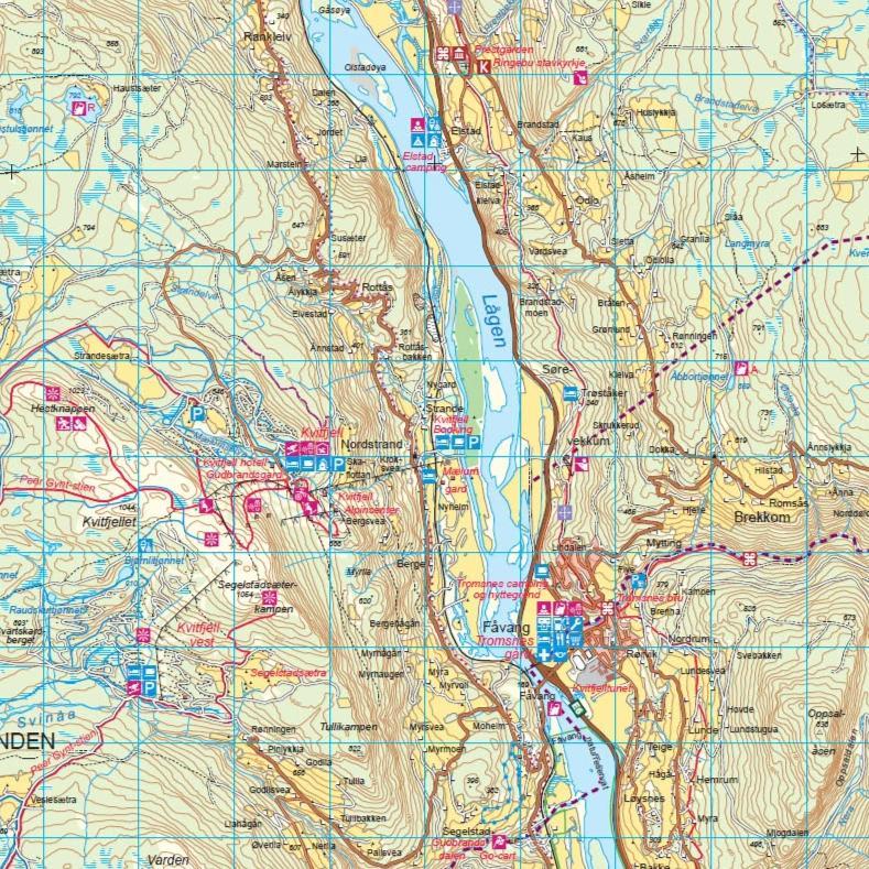 Carte de randonnée n° 2701 - Totenåsen (Norvège) | Nordeca - Turkart 1/50 000 carte pliée Nordeca 