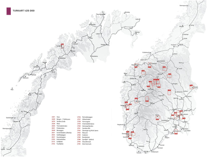 Carte de randonnée n° 2762 - Stavanger og Nord Jæren (Norvège) | Nordeca - Turkart 1/25 000 carte pliée Nordeca 