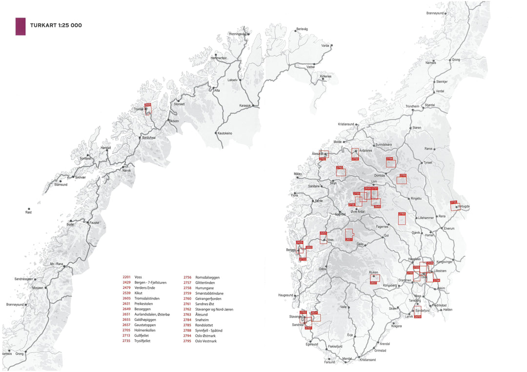 Carte de randonnée n° 2784 - Snoheim (Norvège) | Nordeca - Turkart 1/25 000 carte pliée Nordeca 