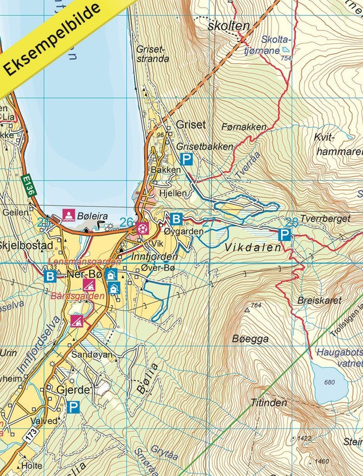 Carte de randonnée n° 2821 - Romsdalsfjella Nord (Norvège) | Nordeca - Turkart 1/50 000 carte pliée Nordeca 