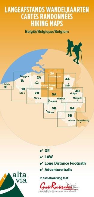 Carte de randonnée n° 3 - Anvers, Bruxelles et Brabant | Alta Via carte pliée Alta Via 