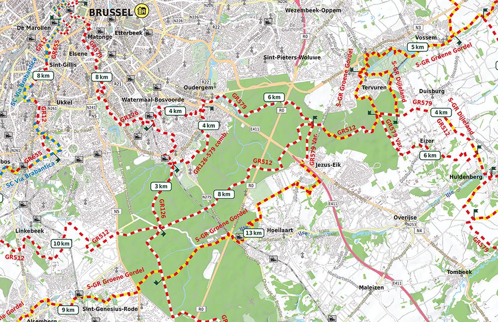 Carte de randonnée n° 3 - Anvers, Bruxelles et Brabant | Alta Via carte pliée Alta Via 