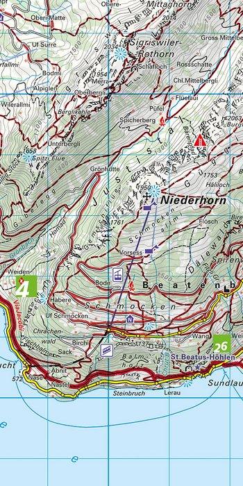 Carte de randonnée n° 30 - Thunersee, Adelboden, Kandersteg (Suisse) | Kümmerly & Frey-1/40 000 carte pliée Kümmerly & Frey 