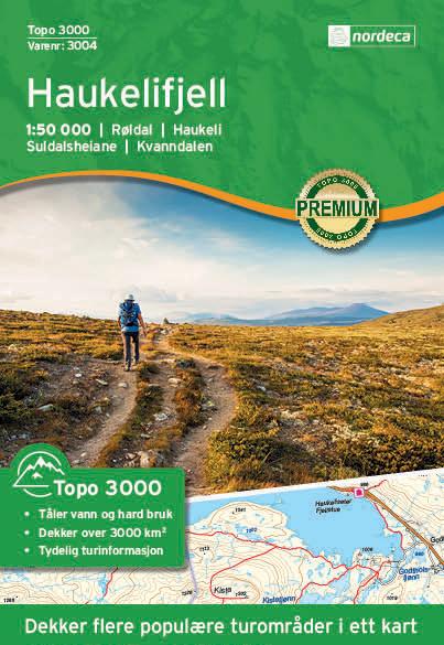 Carte de randonnée n° 3004 - Haukelifjell (Norvège) | Nordeca - série 3000 carte pliée Nordeca 