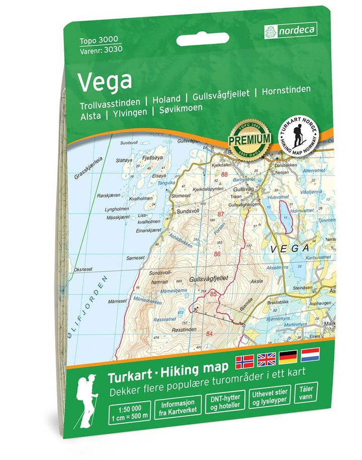 Carte de randonnée n° 3030 - Vega (Norvège) | Nordeca - série 3000 carte pliée Nordeca 