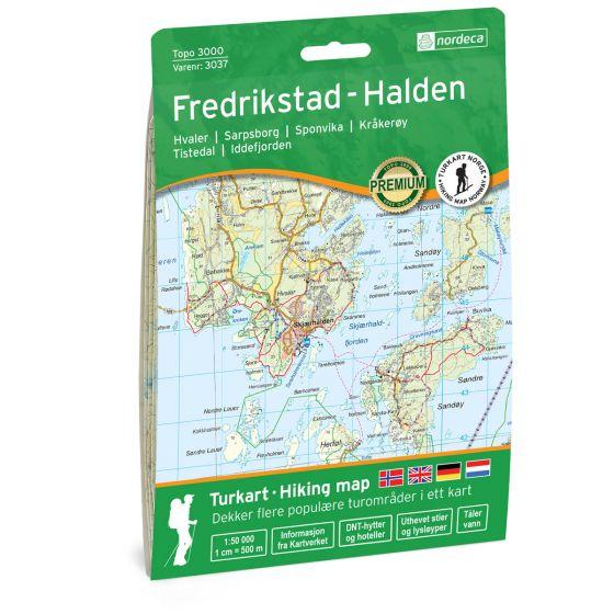 Carte de randonnée n° 3037- Frederikstad-Halden (Norvège) | Nordeca - série 3000 carte pliée Nordeca 
