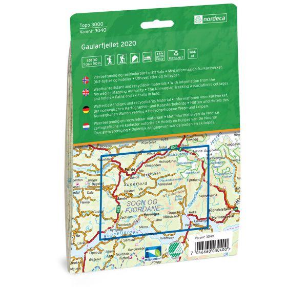 Carte de randonnée n° 3046 - Hovden Sor (Norvège) | Nordeca - série 3000 carte pliée Nordeca 