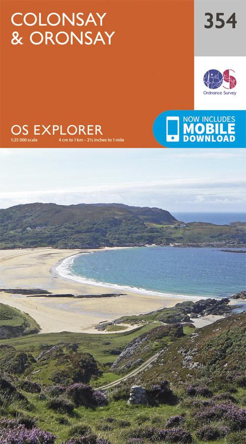 Carte de randonnée n° 354 - Colonsay, Oronsay (Grande Bretagne) | Ordnance Survey - Explorer carte pliée Ordnance Survey 